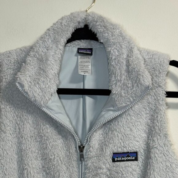 Women's Patagonia Los Gatos Deep Pile Grey Fleece Vest Size Medium - Picture 3 of 6